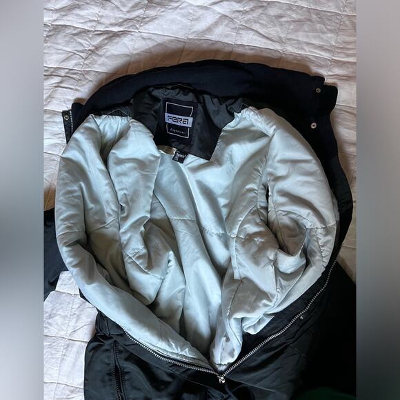 Vintage Fera Signatures Black Fair Isle Snowflake Embroidery Snow Jumpsuit - 12 - Picture 4 of 16